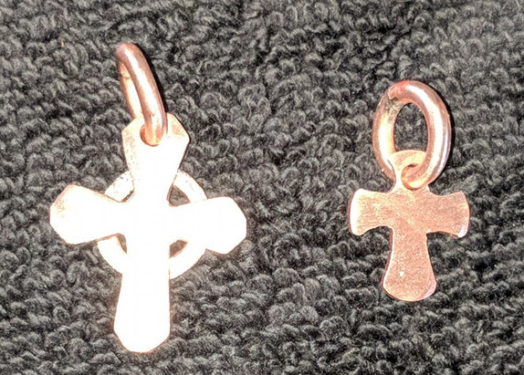 Copper Celtic crosses